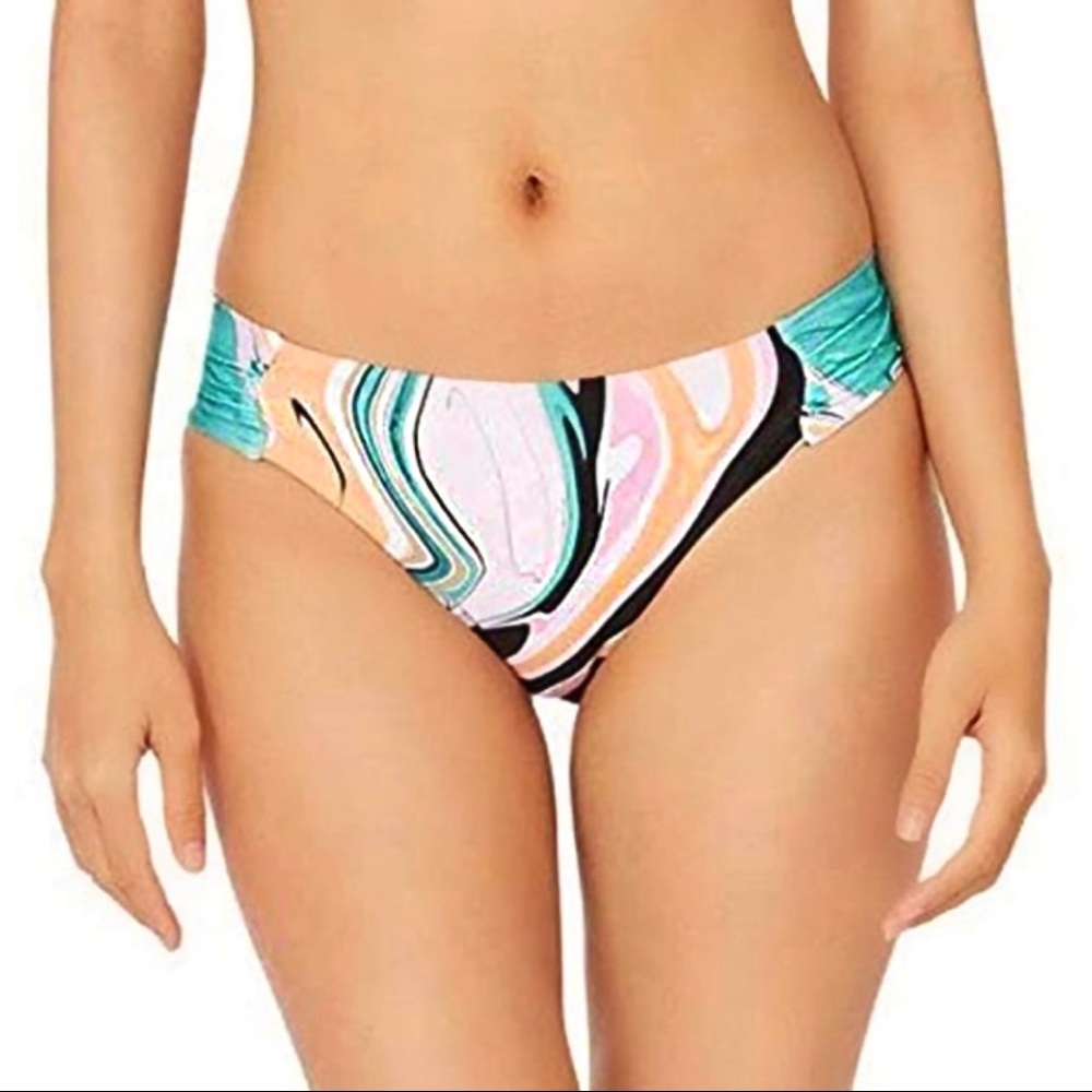 Trina Turk Nazare Shirred Ditzy Print Swim Bottom